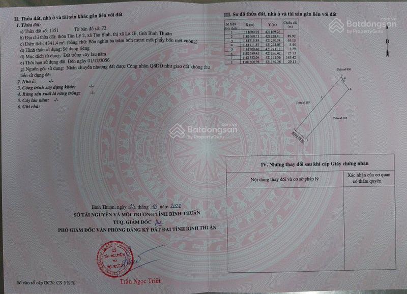 Bán 4 sào đất tại nguyễn tri phương, la gi, bình thuận