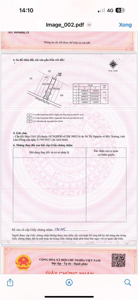 Đạ tẻhlâm đồng dt 280m2 sẵn 105m2 thổ ngang 7m kdc đường bê tông bàn giao hàng rào kiên cố giá 2xx