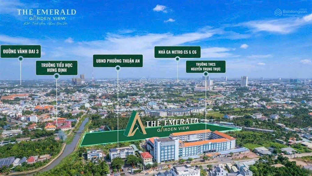Dự án emerald garden view mặt tiền đường nguyễn chí thanh cách trung tâm thủ đức 15 phút từ 1,39 tỷ