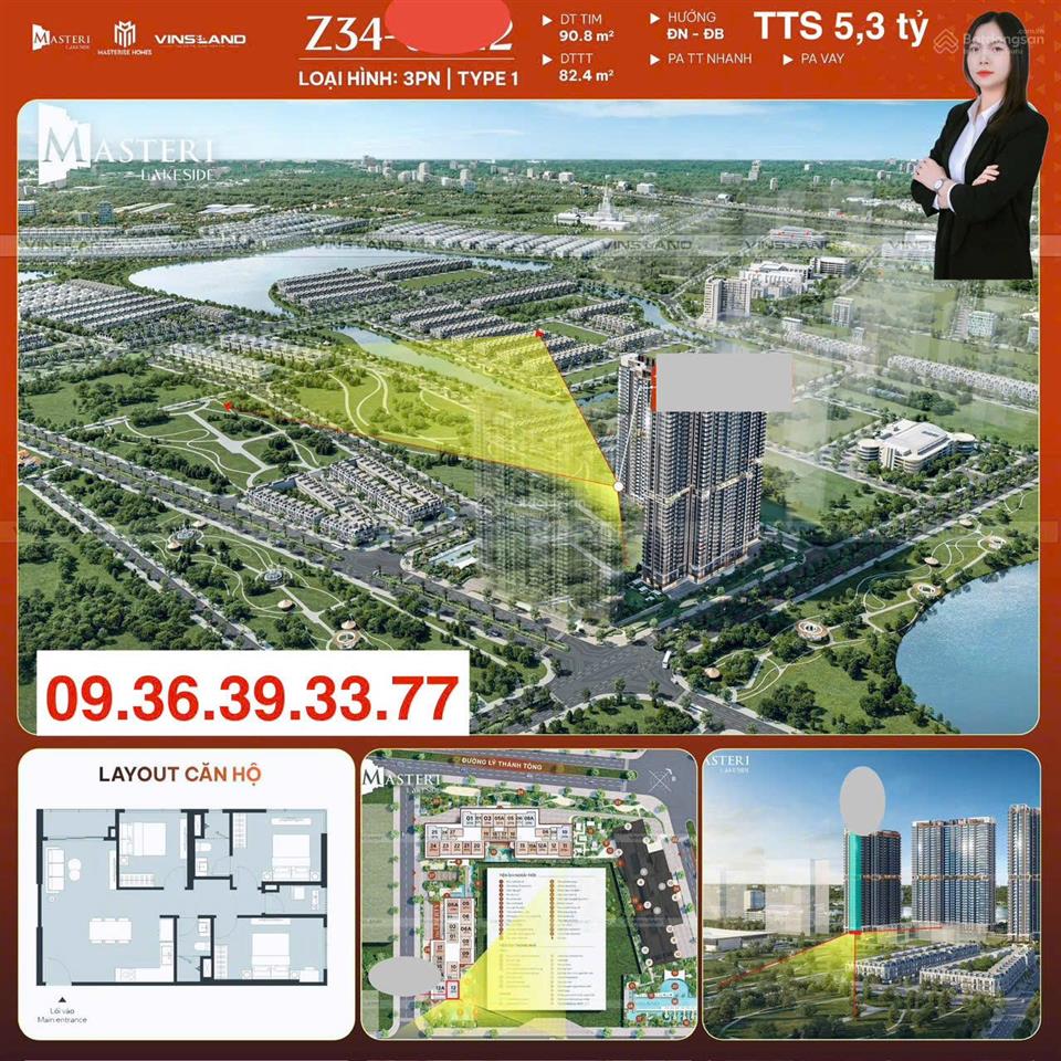 Đập giá phá mọi khung sàn 3pn góc view hồchỉ 5,28 tỷ rẻ nhất masteri lakeside quà tặng khủng