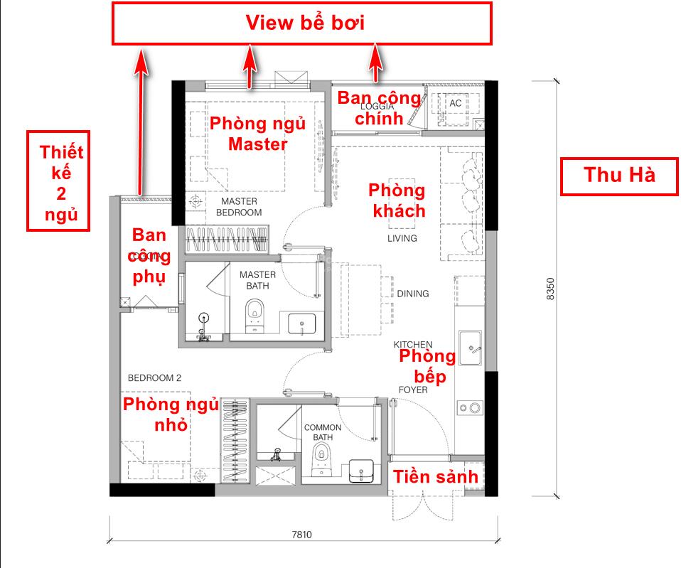 Bán phá giá căn 2pn rẻ nhất chỉ 4 tỷview hồ ngọc traiđông namtầng trungthe senique hanoi