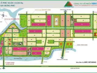 Bán nhanh nền biệt thự song lập kdc phú xuân vạn phát hưng dt 12x24m giá 53tr/m2