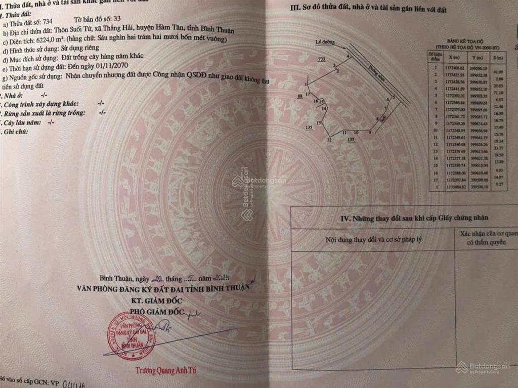 6224m2 đất 70m mặt tiền đường nhựa 15m vào khu công nghiệp ngay khu dân cư quy hoạch đất ở