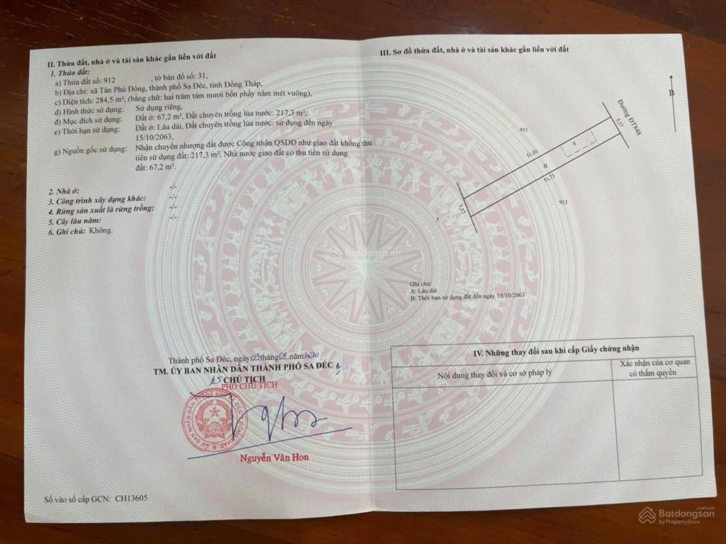 Bán đất tân phú đông, sa đéc, đồng tháp 0903 969 *** bảo ngọc