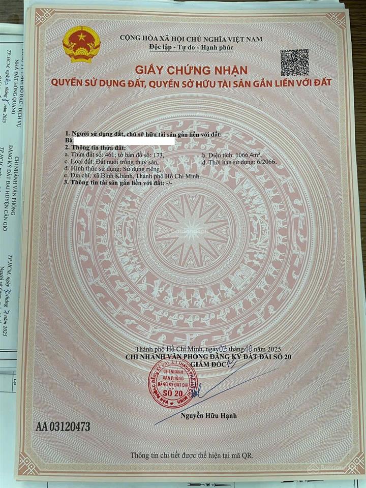 Gia đình cần bán 2.200m2 đất mặt tiền đường rừng sác, cần giờ