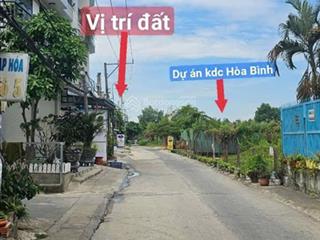 Bán đất nền kdc mt 274 dt 123,9m2(6x20,9)đối diện dự án hòa bình, giá 43tr/m2 long thới, nhà bè