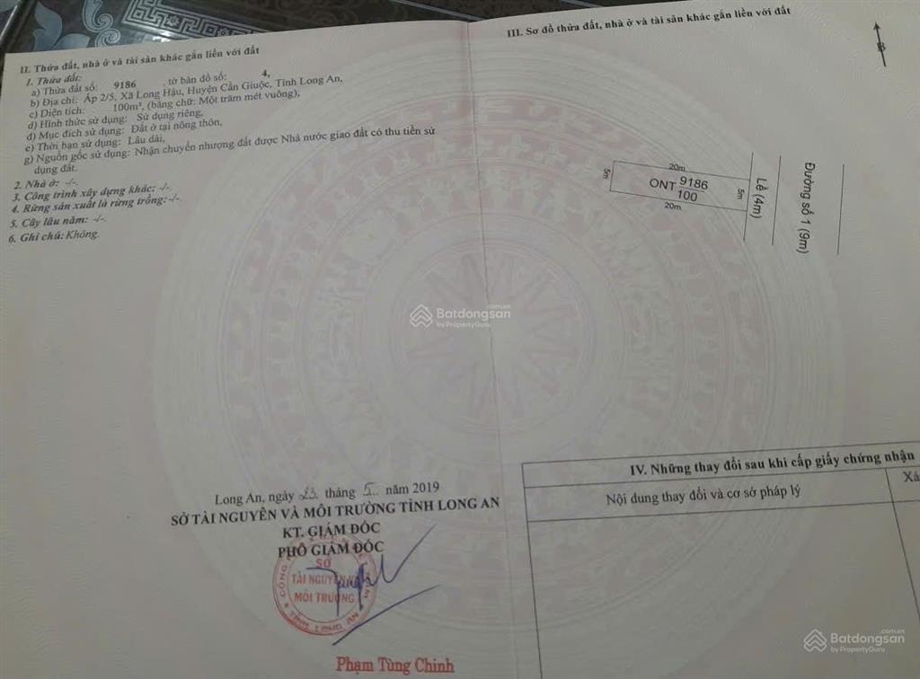 Bán đất nền đường số 1 trục đường chính kdc thái sơn giá chỉ 2 tỷ 500tr tốt nhất dự án long hậu