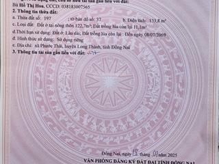 Bán đất gần quốc lộ 51, phước thái, long thành, đồng nai