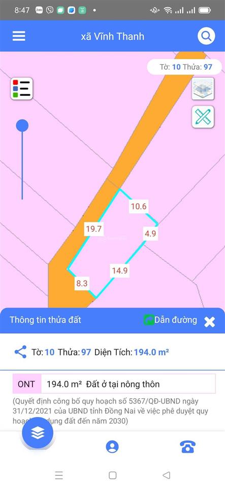 Chính chủ bán đất xã vĩnh thanh, huyện nhơn trạch, tỉnh đồng nai