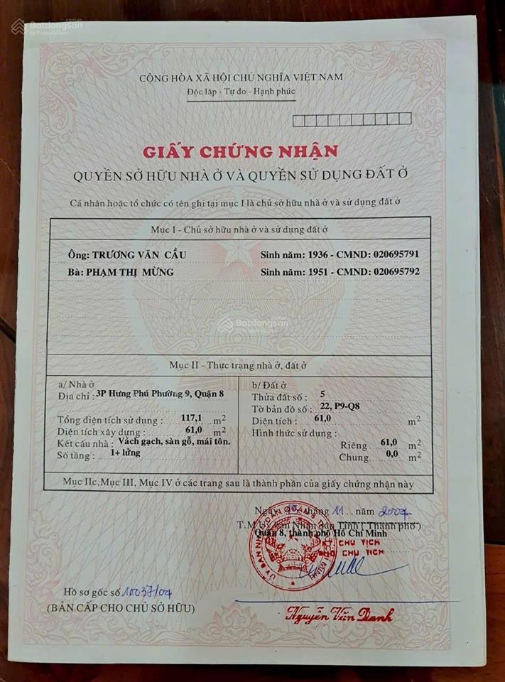 Hạ giá bán nhanh nhà ngay cầu nguyễn tri phương, phường chánh hưng. dt 3,5x16,5, đổ 1 tấm.