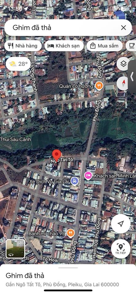 Chỉnh chủ bán lô đất 5x26 130m2 view bờ kè đường ngô tất tố phù đổng pleiku giá 4,2 tỷ. 0932 103 ***