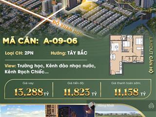 Bán căn 2pn lumière midtown masterise homes, view nhạc nước, tầng đẹp, số nhà đẹp.