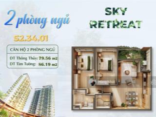 Hiếm! bán gấp căn 2pn sky retreat eco retreat view công viên 30.000m² 86m2, giá tốt nhất 3.939 tỷ