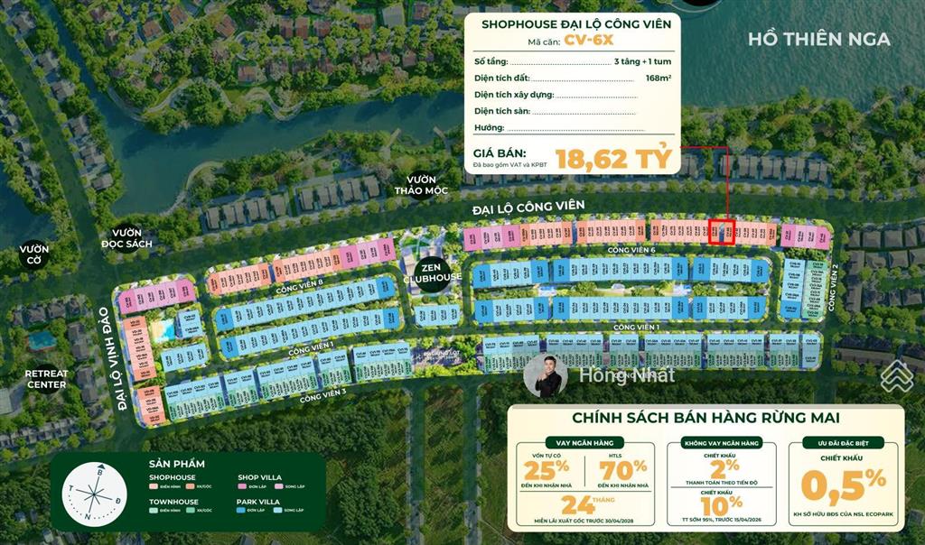 Bán gấp shophouse 3 tầng 1 tum góc đại lộ công viên 30m rừng mai ecopark, vị trí kinh doanh đắc địa
