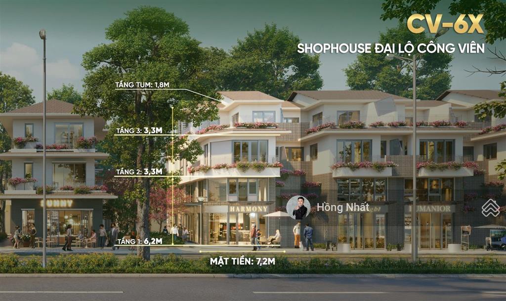 Bán gấp shophouse 3 tầng 1 tum góc đại lộ công viên 30m rừng mai ecopark, vị trí kinh doanh đắc địa