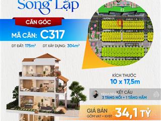 Bán căn góc song lập blanca city vũng tàu 175m² gần công viên nước sunworld 15ha, giá tốt 31,1 tỷ