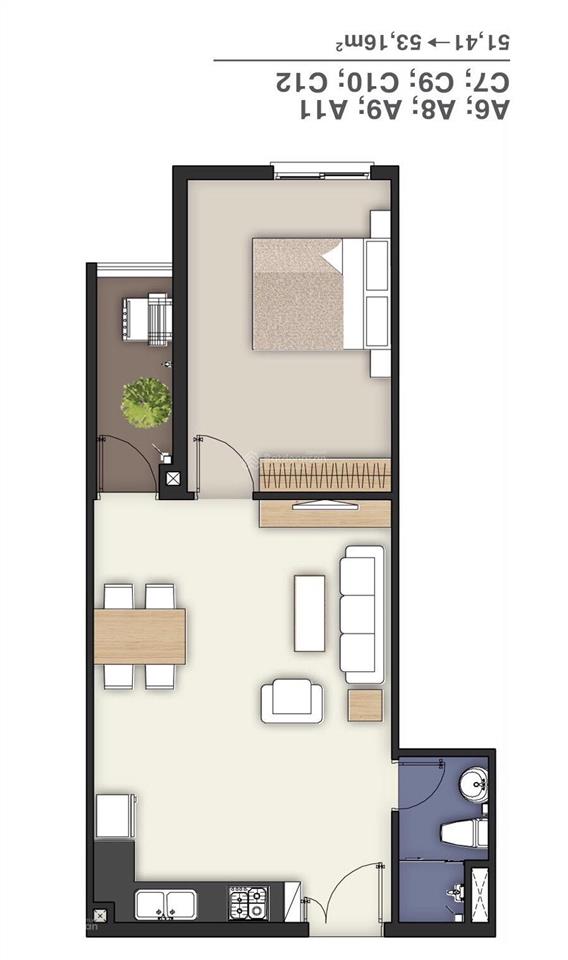 Dạ, em bán căn hộ 53m giá 2tỷ700tr (không nội thất, bao hết thuế phí), moonlight boulevard