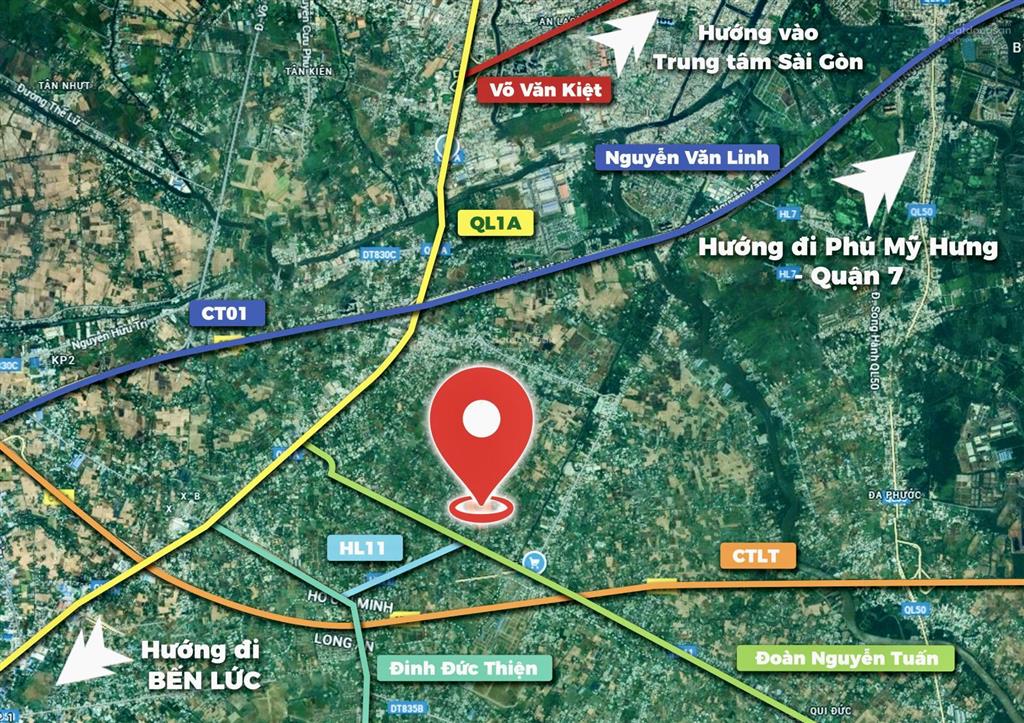 Chính chủ cần bán lô đất thổ cư 155m2 tại đường đoàn nguyễn tuấn  bình chánh. giá bán chỉ 2,5 tỷ