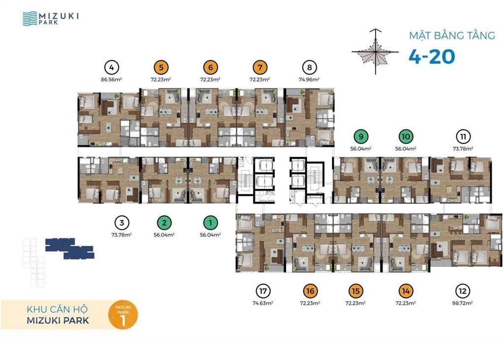 Hot! cần bán gấp căn hộ 2pn full nội thất tại tòa panaroma mizuki park q7, diện tích 78m², đã có sổ