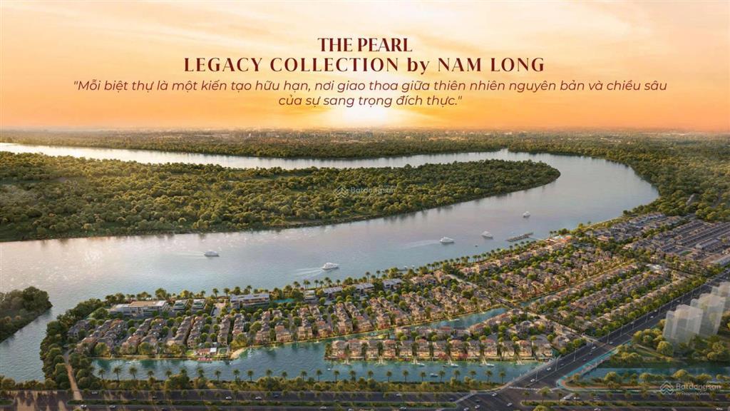 Bán biệt thự the pearl 520m2 biểu tượng sống sang bên dòng vàm cỏ đông, giá 27.04 tỷ, bst nam long
