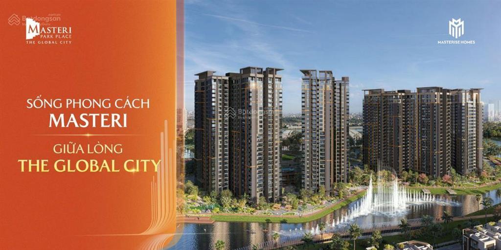 Căn hộ masteri park place the global city 2pn, giá bán hơn 128tr/m2, hỗ trợ vay ưu đãi