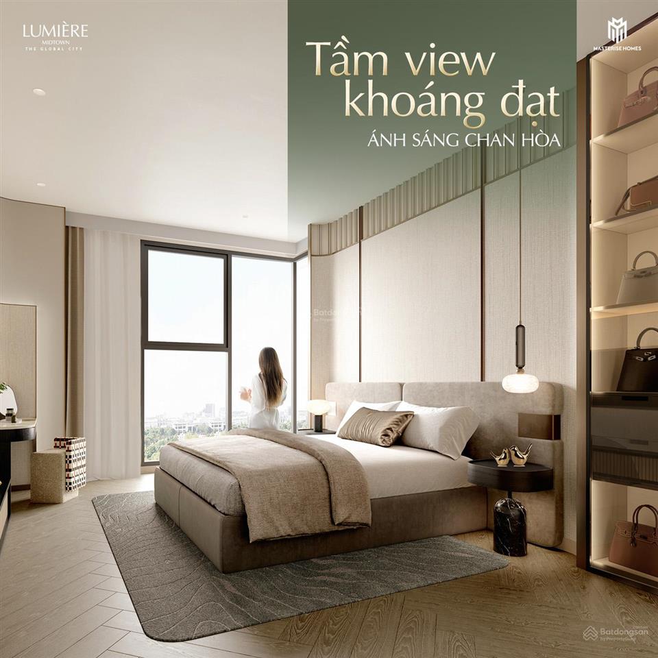 Căn hộ masteri park place the global city 2pn, giá bán hơn 128tr/m2, hỗ trợ vay ưu đãi