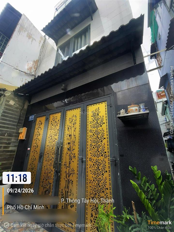 Nhà 3 tầng 4pn hẻm 3 gác thông, cách quang trung 88m, giá chỉ 3,68 tỷ.  0932 127 ***