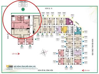 Chính chủ kẹt tiền gửi bán lỗ căn góc 56m2 bcons green topaz, 2tỷ270, bao sang tên