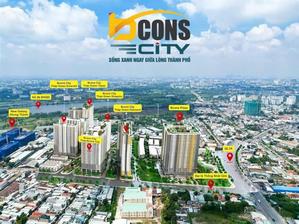 Chính chủ kẹt tiền gửi bán lỗ căn góc 56m2 bcons green topaz, 2 tỷ 270, bao sang tên