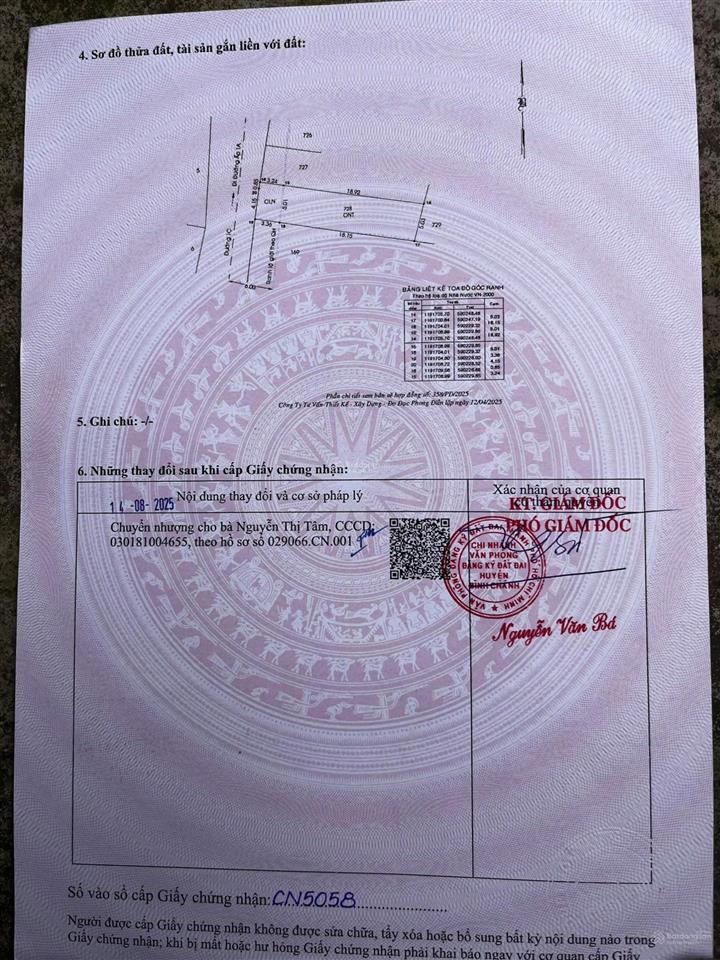 Cần bán lô đất mtkd đường 1c  thông ra võ văn vân