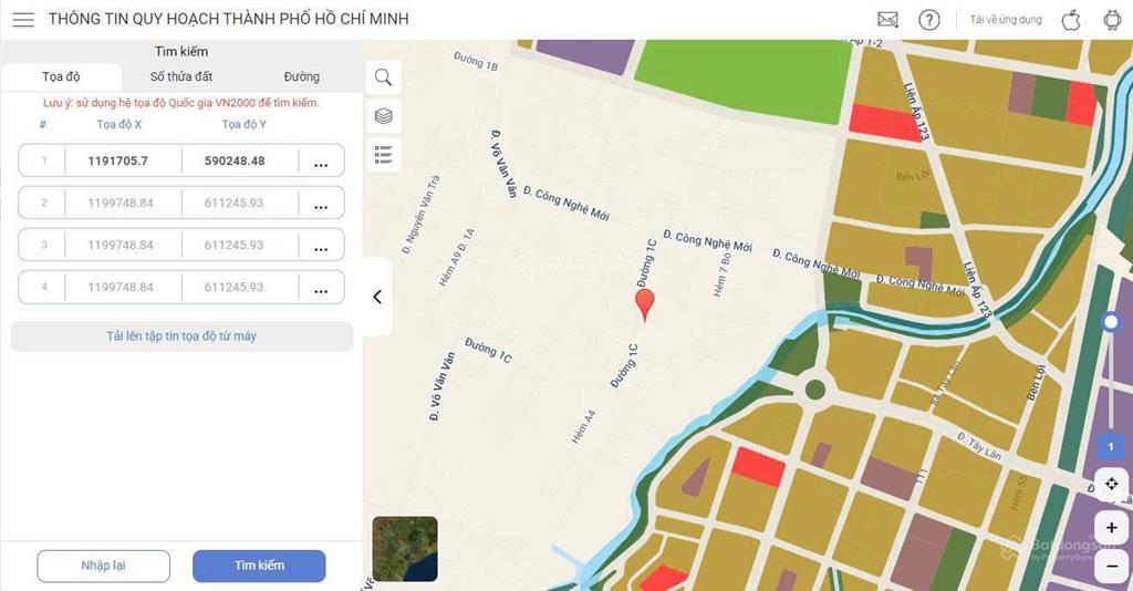 Cần bán lô đất mtkd đường 1c  thông ra võ văn vân