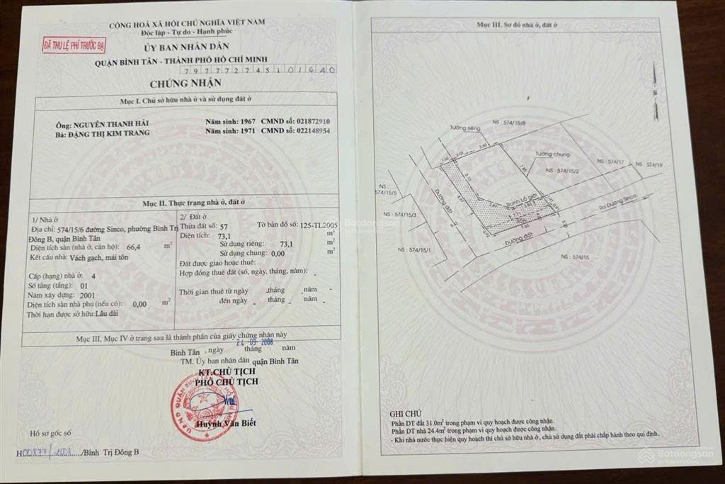 Nhà mtkd chợ sinco, p. btđ b  sát khu tên lửa