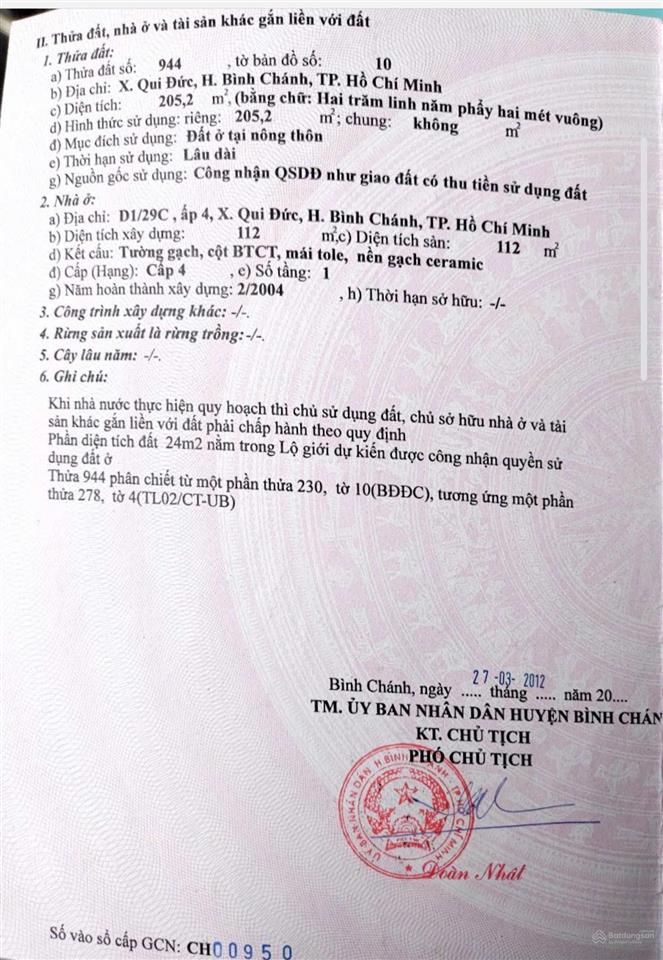 Hạ giá bán gấp  nhà 1/ đường đoàn nguyễn tuấn, x.qui đức, bc