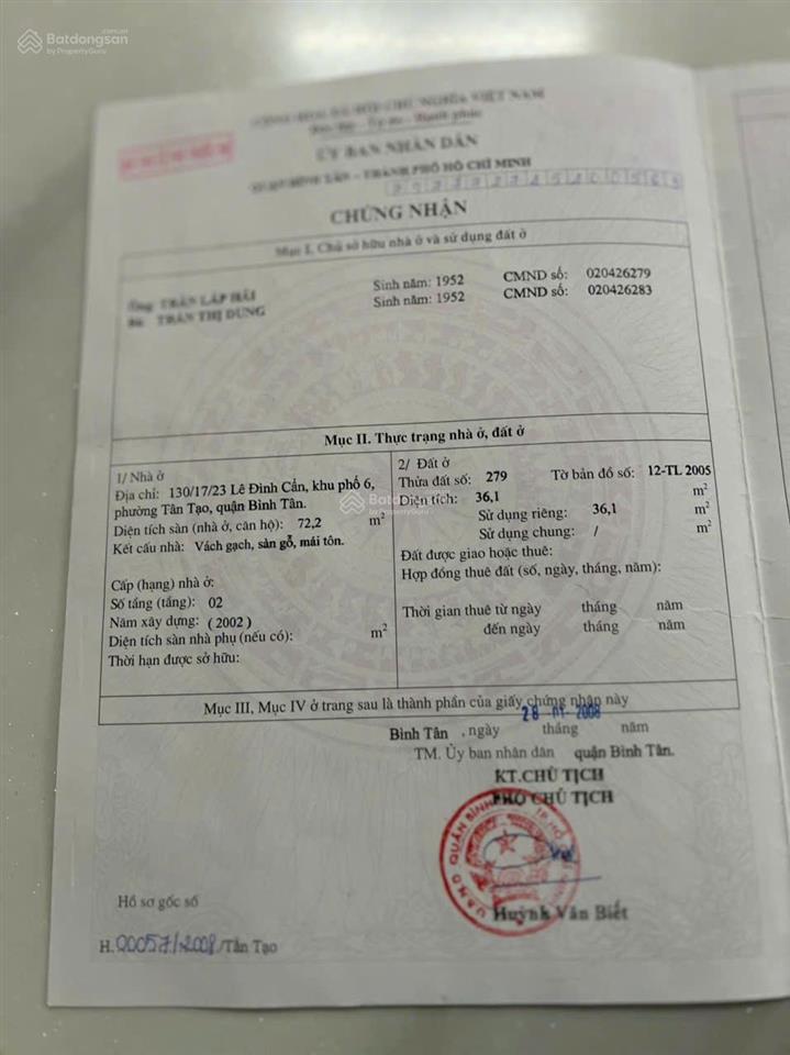 Cần bán gấp  nhà hẻm 130 lê đình cẩn, p tân tạo