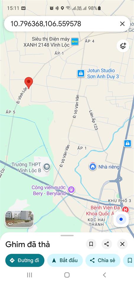 Cần bán đất kdc mới đường vĩnh lộc, h. bình chánh.