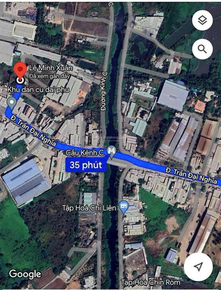Bán đất ở đô thị 100m2, đường trần đại nghĩa 35 tr/m2  xã lê minh xuân  bc.