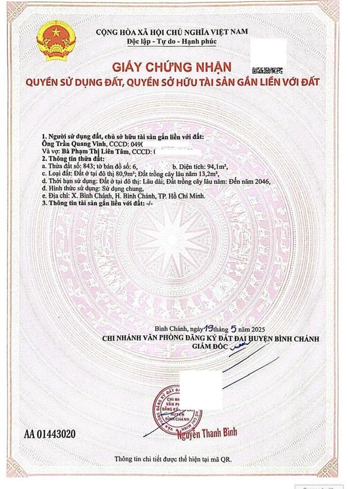 Bán nền đất thổ + nhà phố kdc bình chánh đường hoàng phan thái  xà bình chánh tp. hcm