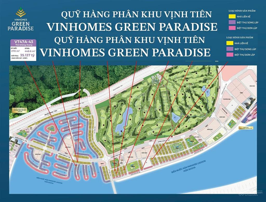 Bán biệt thự đường vịnh tiên 270m23 tầng 35,137 tỷ (vt47a43)greenparadise cần giờ tphcm