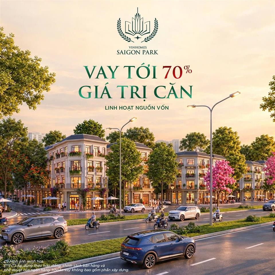 Bán nhà phố liền kề vinhomes sài gòn park 50m2  4 tầng  6,164 tỷ  xã xuân thới sơn tp. hcm