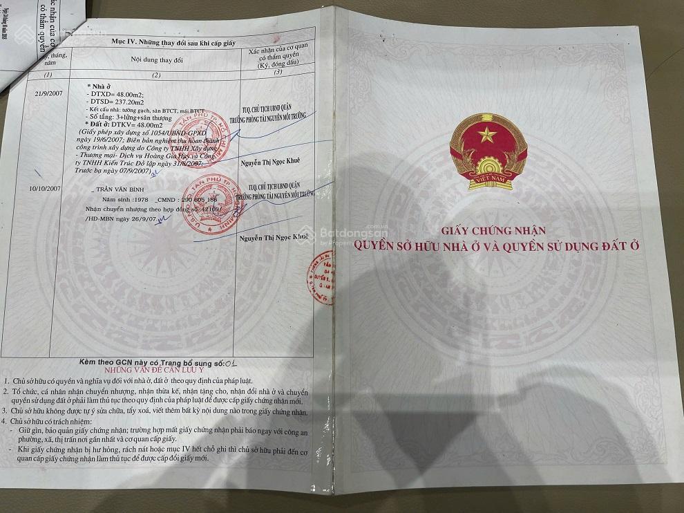 Bán nhà hxh đường trịnh đình trọng 48m2  5 tầng  8,9 tỷ  p. hòa thạnh, tân phú