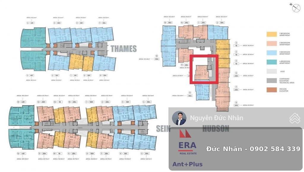 Bán căn hộ the river thủ thiêm 94m2, 2pn, sổ hồng, view thành phố  20,5 tỷ all in