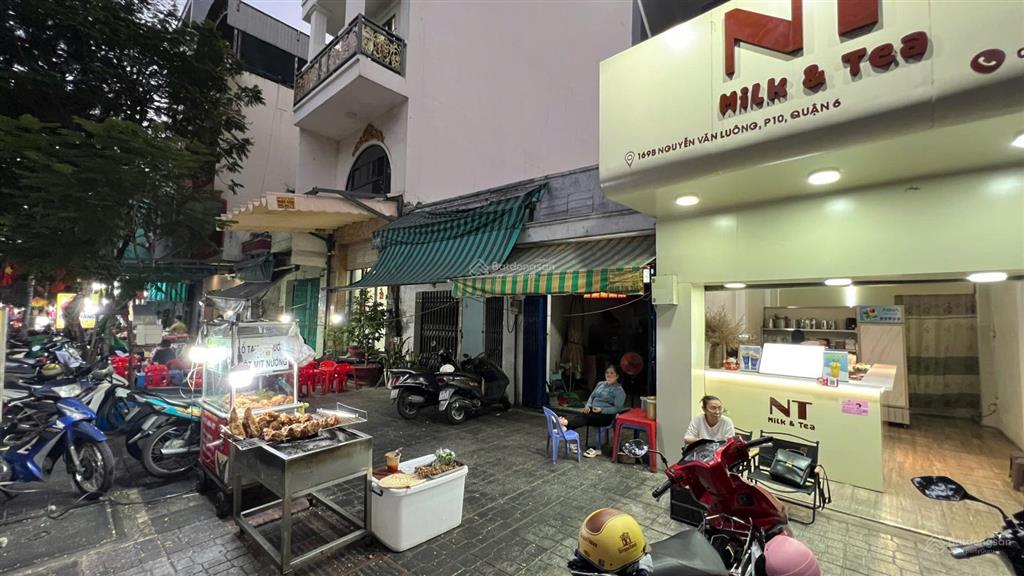 Nhà mặt tiền 1 lầu (3.55x16.5) có lề 8m nguyễn văn luông q.6