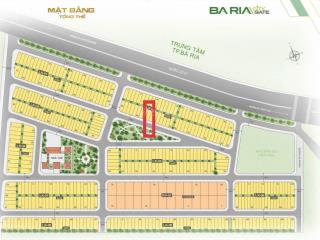 Bán nhà 4 tầng 323m2 kích thước 6x20m mặt tiền đường 15m ngay công viên khu cao cấp baria city gate