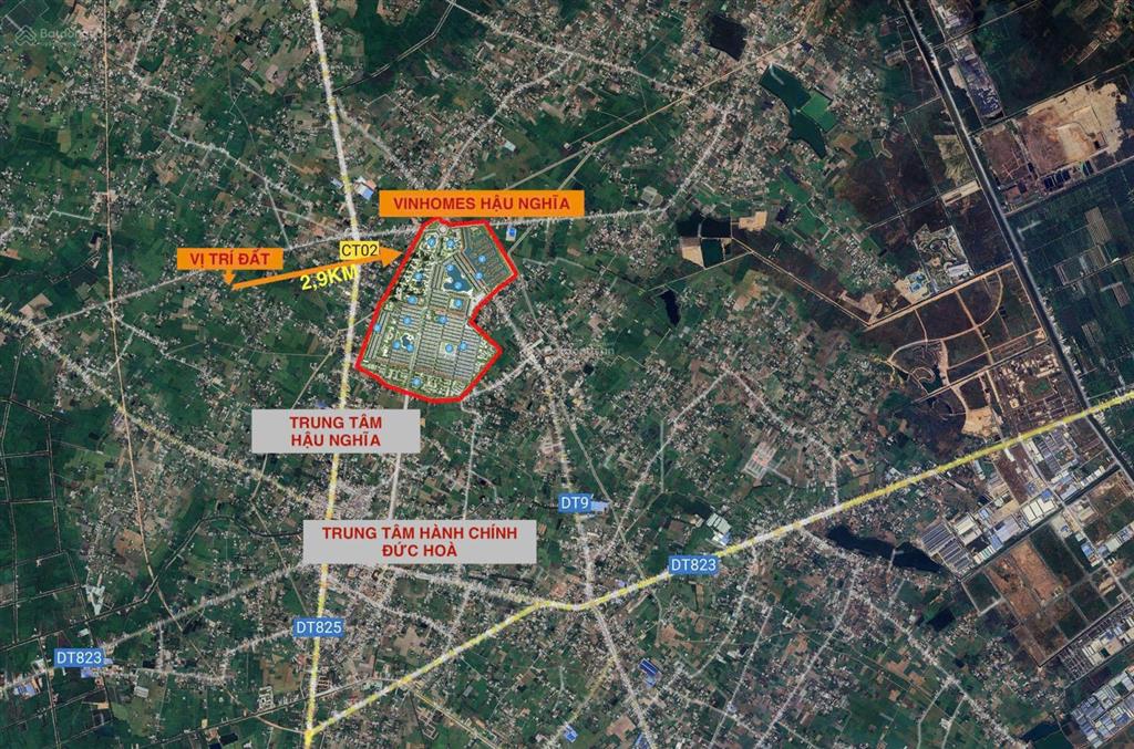 Chính chủ bán 6200m2  sổ riêng  full thổ cách vinhomes long an 2,5km vin tân mỹ, ubnd tương lai