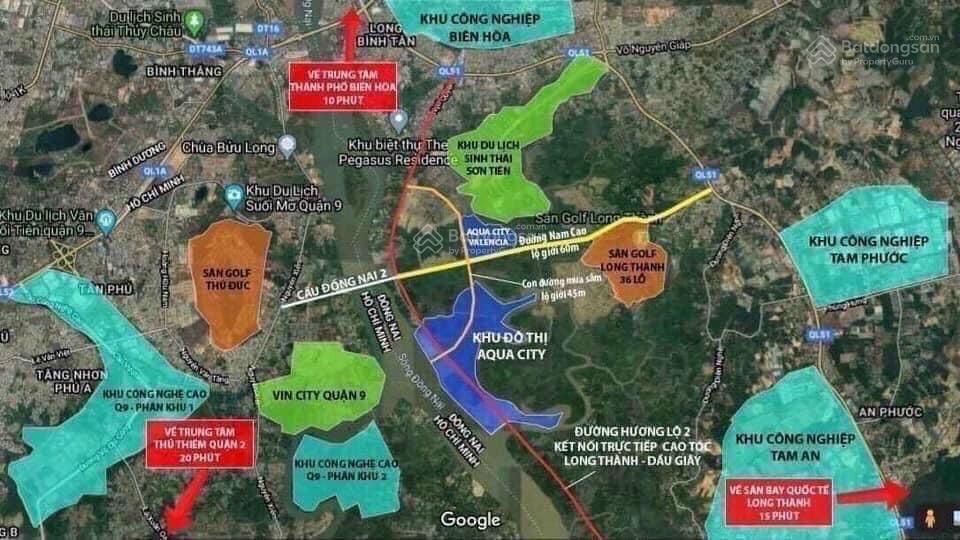 Bán đất nền sổ đỏ sang tên ngay biên hòa new city sân golf long thành hỗ trợ vay  0919 860 ***