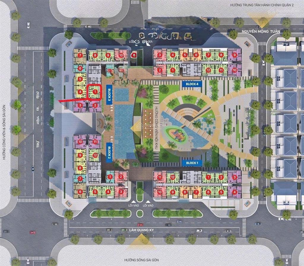 Bán căn hộ 1pn+ victoria village quận 2 tầng view đẹp thoáng mát giá 5.050tỷ có vat  0919 860 ***