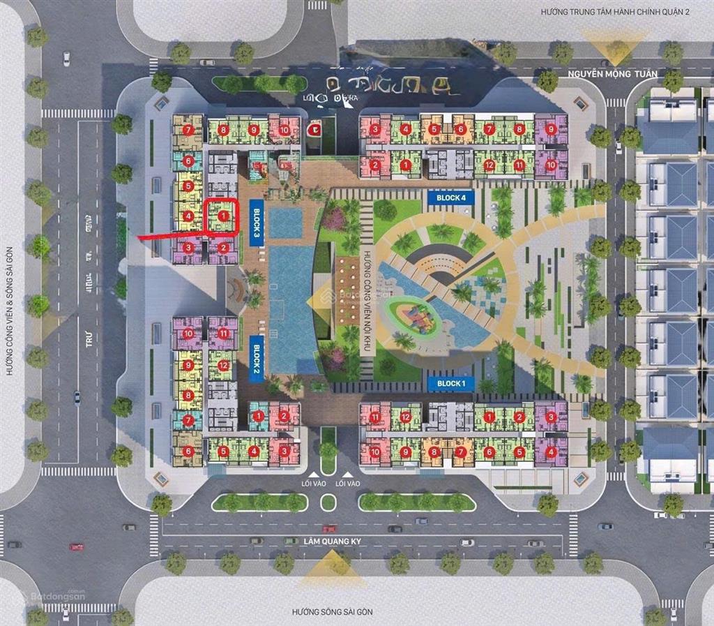 Bán căn hộ 2pn victoria village quận 2 64m2 tầng đẹp, view thoáng giá 6,4 tỷ  0919 860 ***