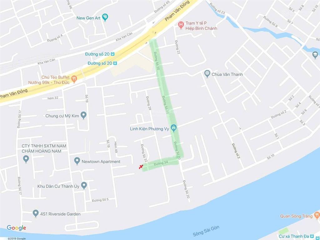 Bán lô đất 198m2 (11x18) ven sông sau tttm gigamall hiệp bình chánh, thủ đức