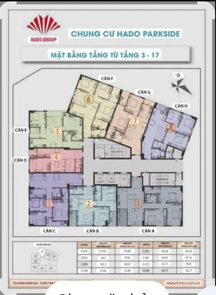 Bán căn góc tòa cc1 hà đô parkside, khúc thừa dụ, 82m2, 3 phòng ngủ, 2 wc, giá 7,26 tỷ