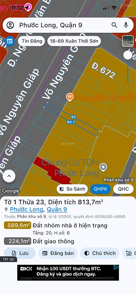 Mt 658 võ nguyên giáp (song hành xa lộ hà nội gần ga metro, ngay vành đai 2, diện tích 9x60= 590m2